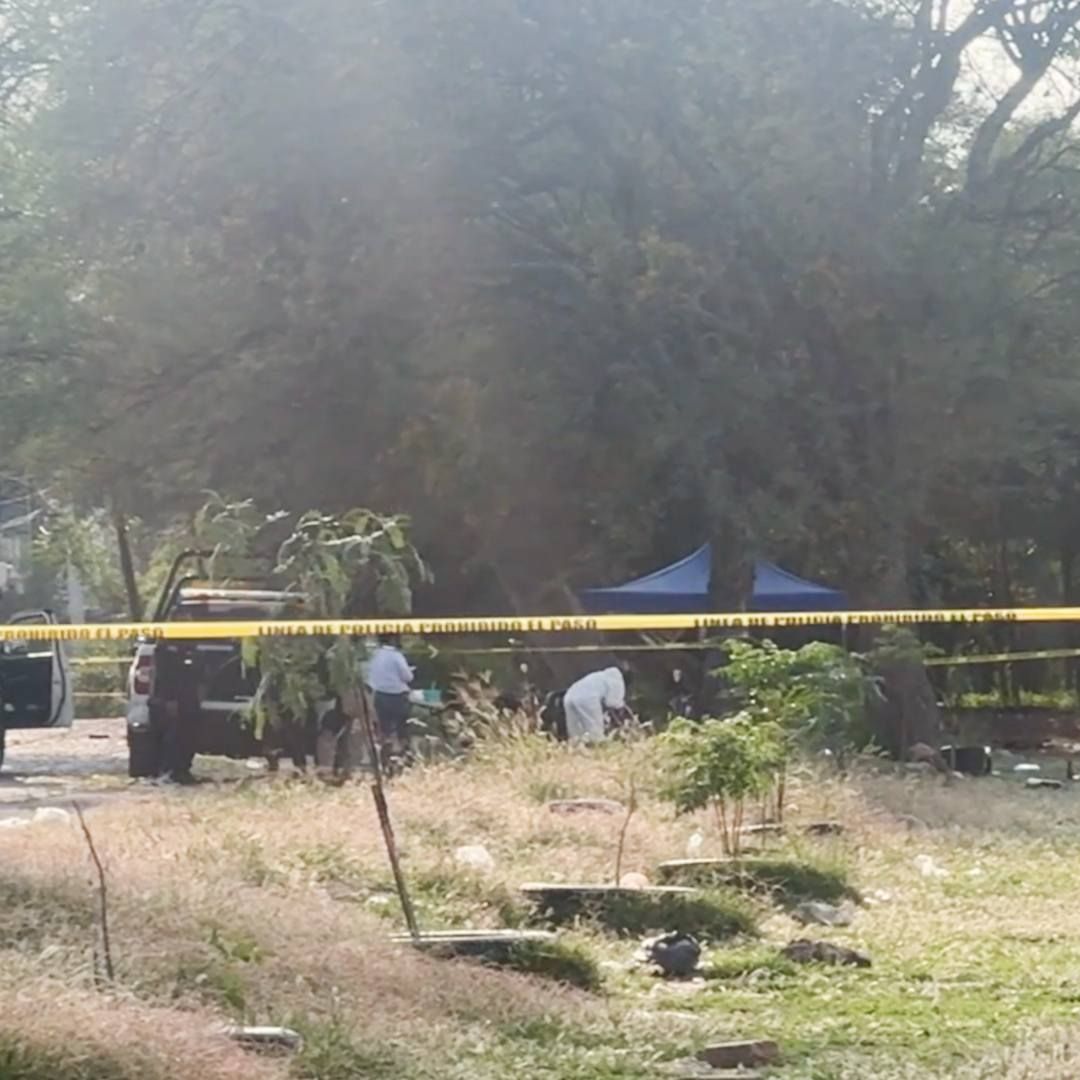 La zona fue resguarda por elementos de Seguridad.